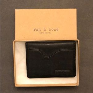NWT Rag & Bone black fold over wallet